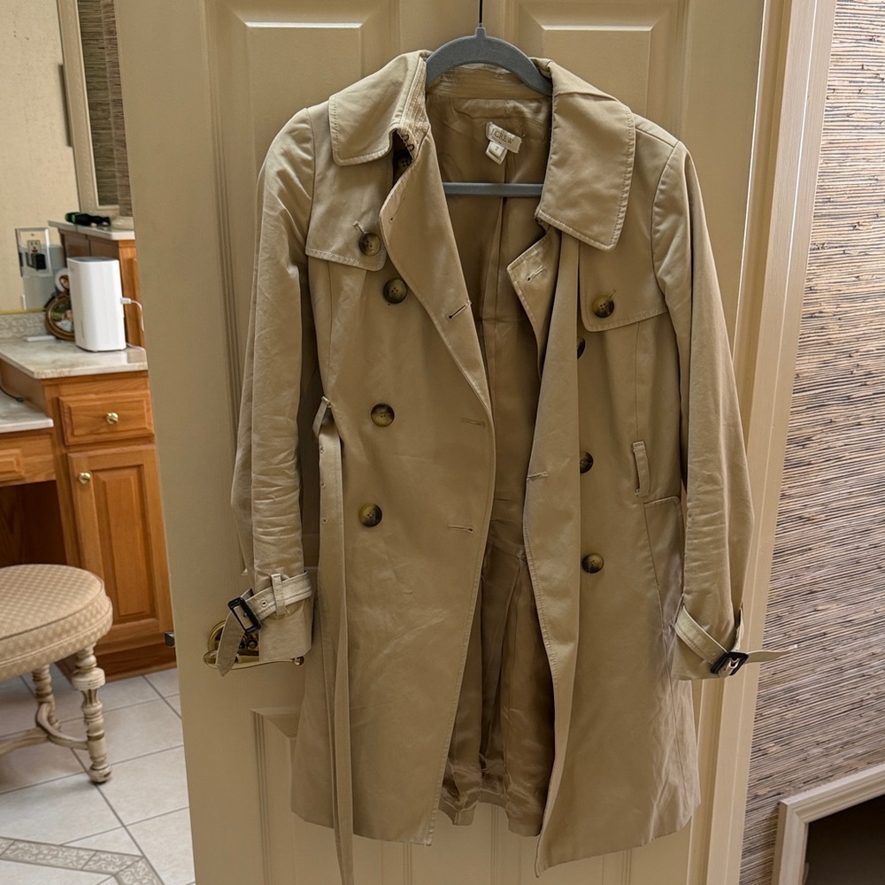 Classic Tan Jcrew trench Coat